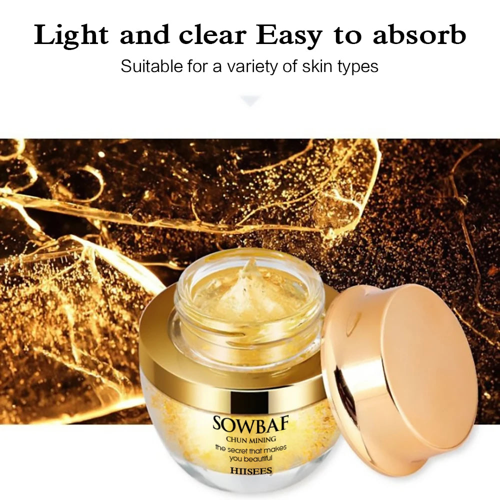 ✨ Crema Hidratante con Colágeno, Baba de Caracol y Oro 24K