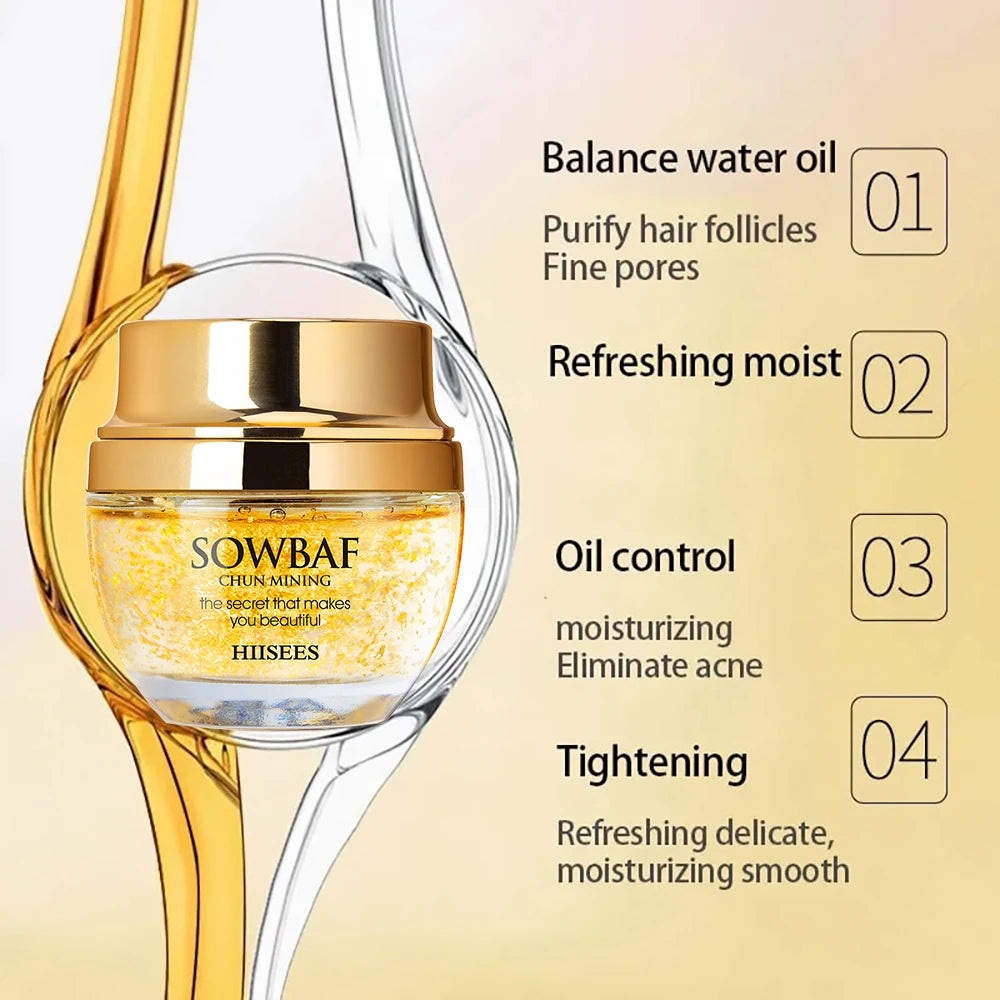 ✨ Crema Hidratante con Colágeno, Baba de Caracol y Oro 24K