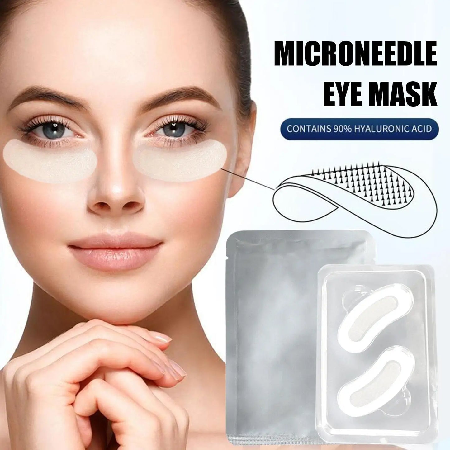 Parches con microagujas de ácido hialurónico – para arrugas, ojeras y líneas de expresión