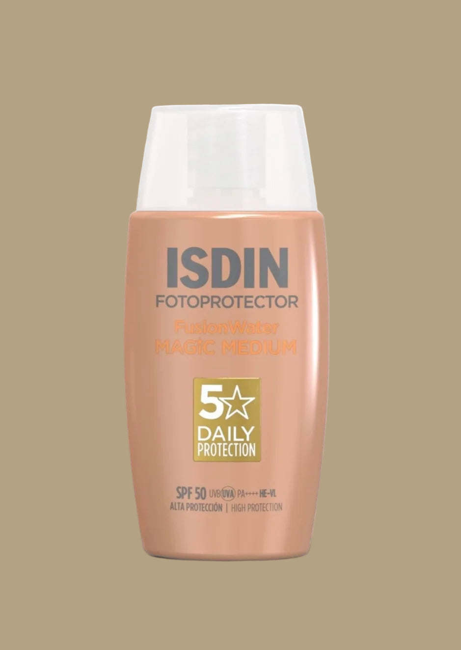 Fotoprotector ISDIN Fusion Water Color Medium SPF 50 – Textura ultraligera (50 ml)