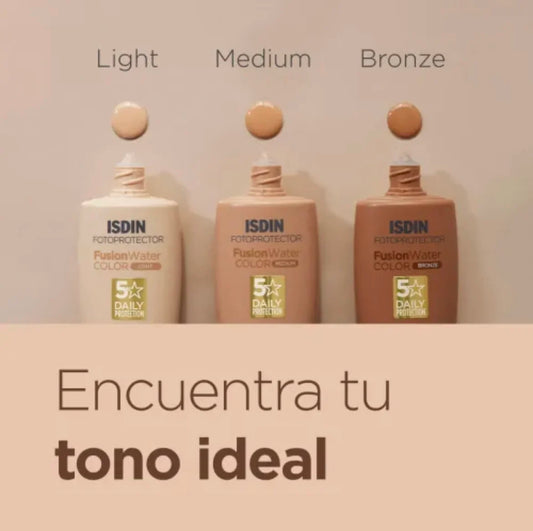 Fotoprotector ISDIN Fusion Water Color Medium SPF 50 – Textura ultraligera (50 ml)