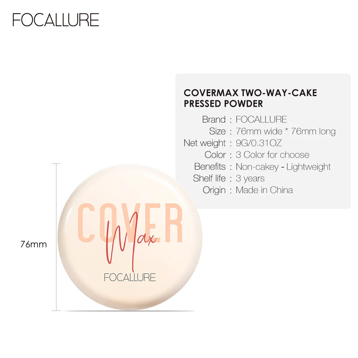 Polvo Compacto Mate Natural FOCALLURE