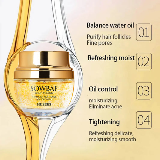 ✨ Crema Hidratante con Colágeno, Baba de Caracol y Oro 24K