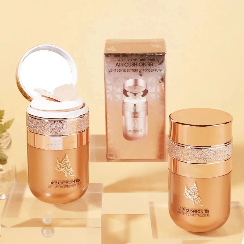 Base Air Cushion BB Cream con Polvo Mariposa – Resistente al Agua