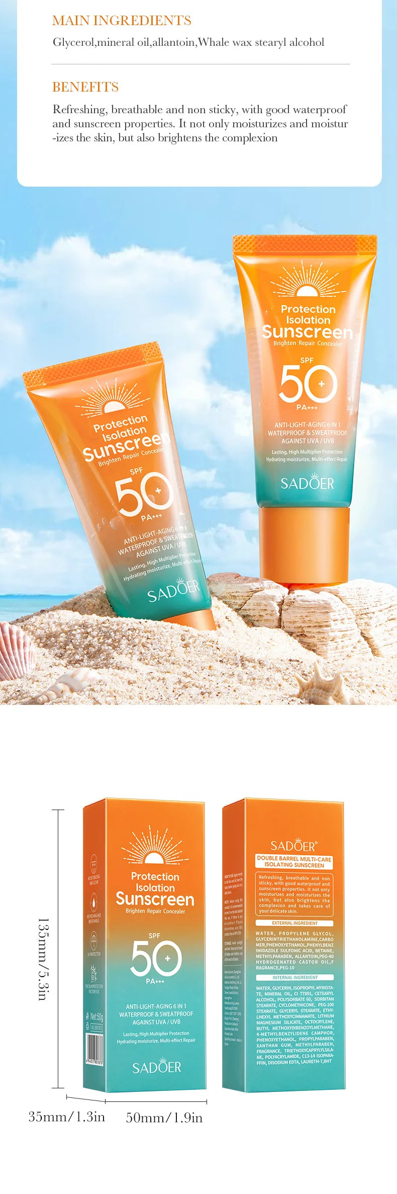 Protector Solar Facial SPF 50+