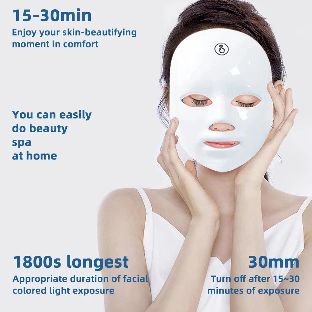 Mascarilla Facial LED con Terapia de Fotones – Cuidado Avanzado para la Piel