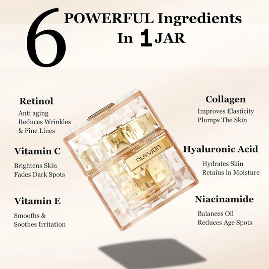 Crema Facial Anti-Edad y Hidratante NUWJON  6IN 1 CREMA GLOW